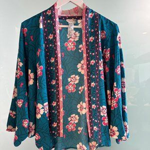 Free People Kimono One Size Floral Cherry Blossom